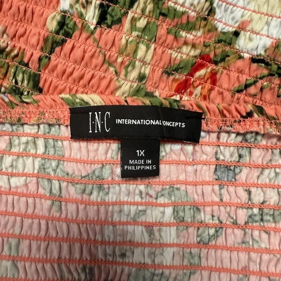 INC International Concepts Plus Light Pink Floral Tank Top - New - Size 1X - Picture 5 of 5